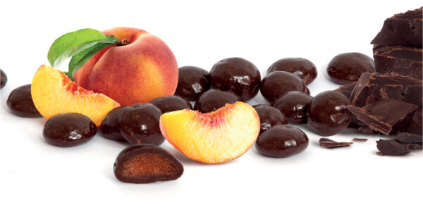 MySnack natural peach in dark chocolate 30g