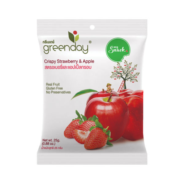 MySnack Krõbe maasikas ja õun 25g