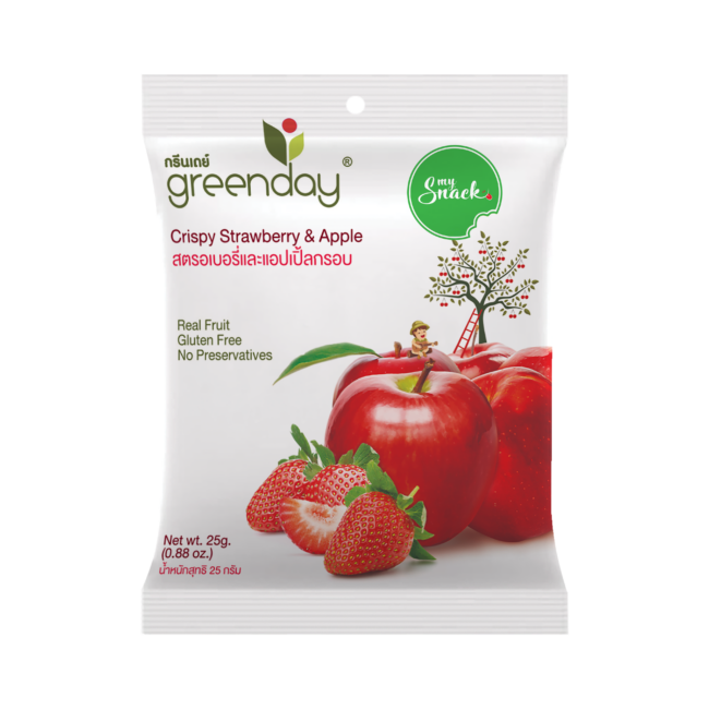 MySnack Krõbe maasikas ja õun 25g